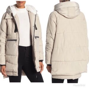 Bagatelle Women's Silver Puffer Parka Coat NWOT